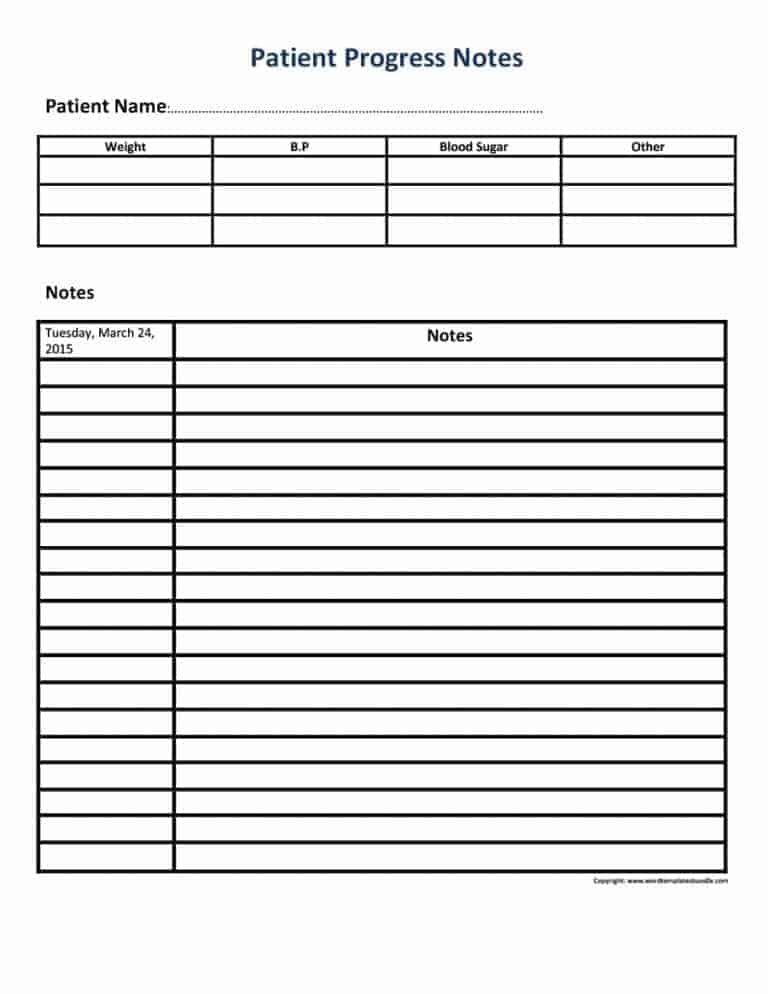 Counseling Case Notes Template For Your Needs